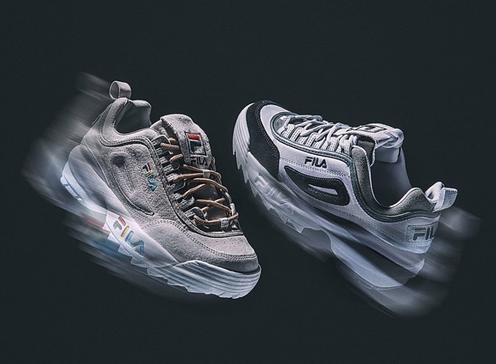 fila disruptor grey