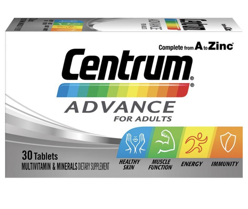 centrum advance multivitamin 30 tablets