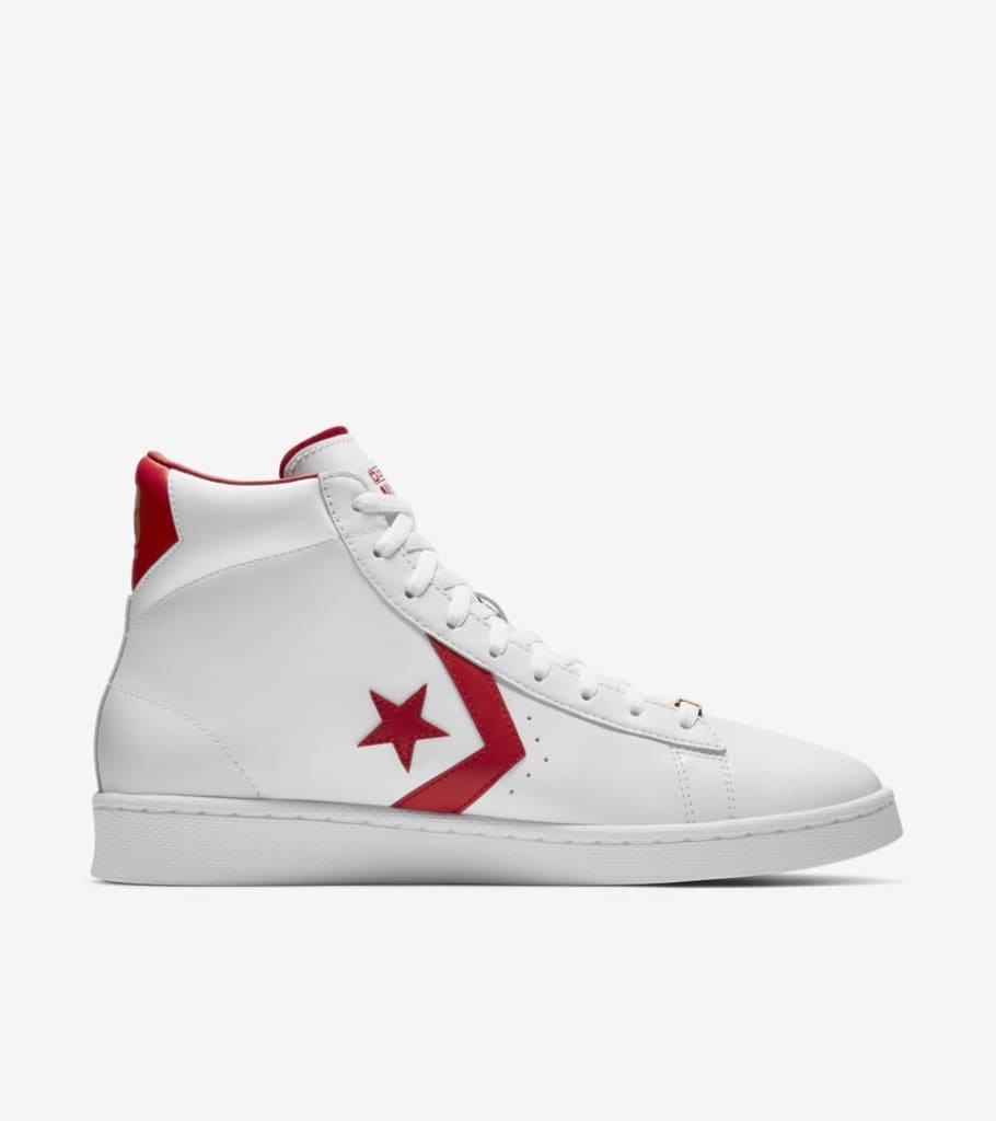 converse pro leather white red