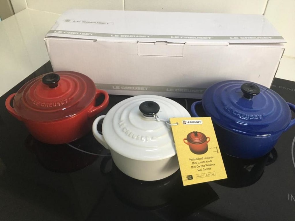Le Creuset Stoneware Petite Casserole Set Of 3 Cerise Mix Set