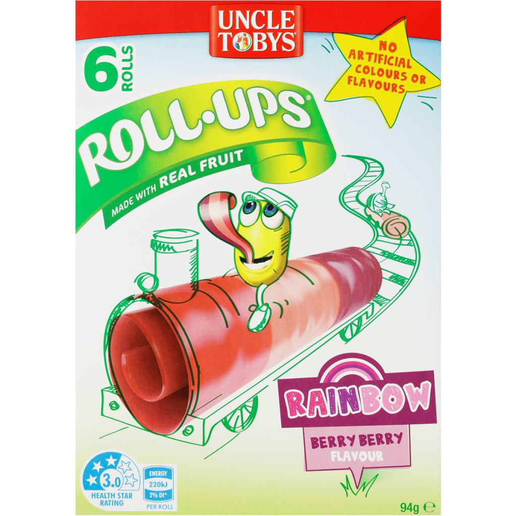 Uncle Toby S Roll Ups Rainbow Berry Candy 6 Packs