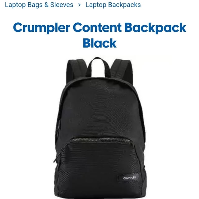 Crumpler content backpack black Clearance