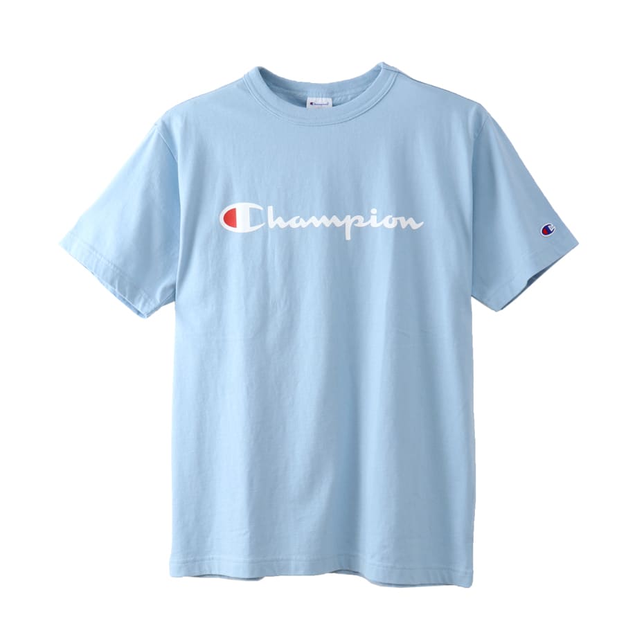 baby blue champion t shirt