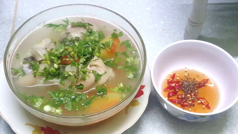 Chân giò hầm đu đủ thành phẩm cho mẹ bầu