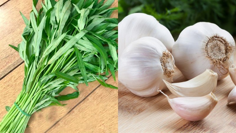 Cách chọn bó rau muống tươi cọng nhỏ để xào tỏi