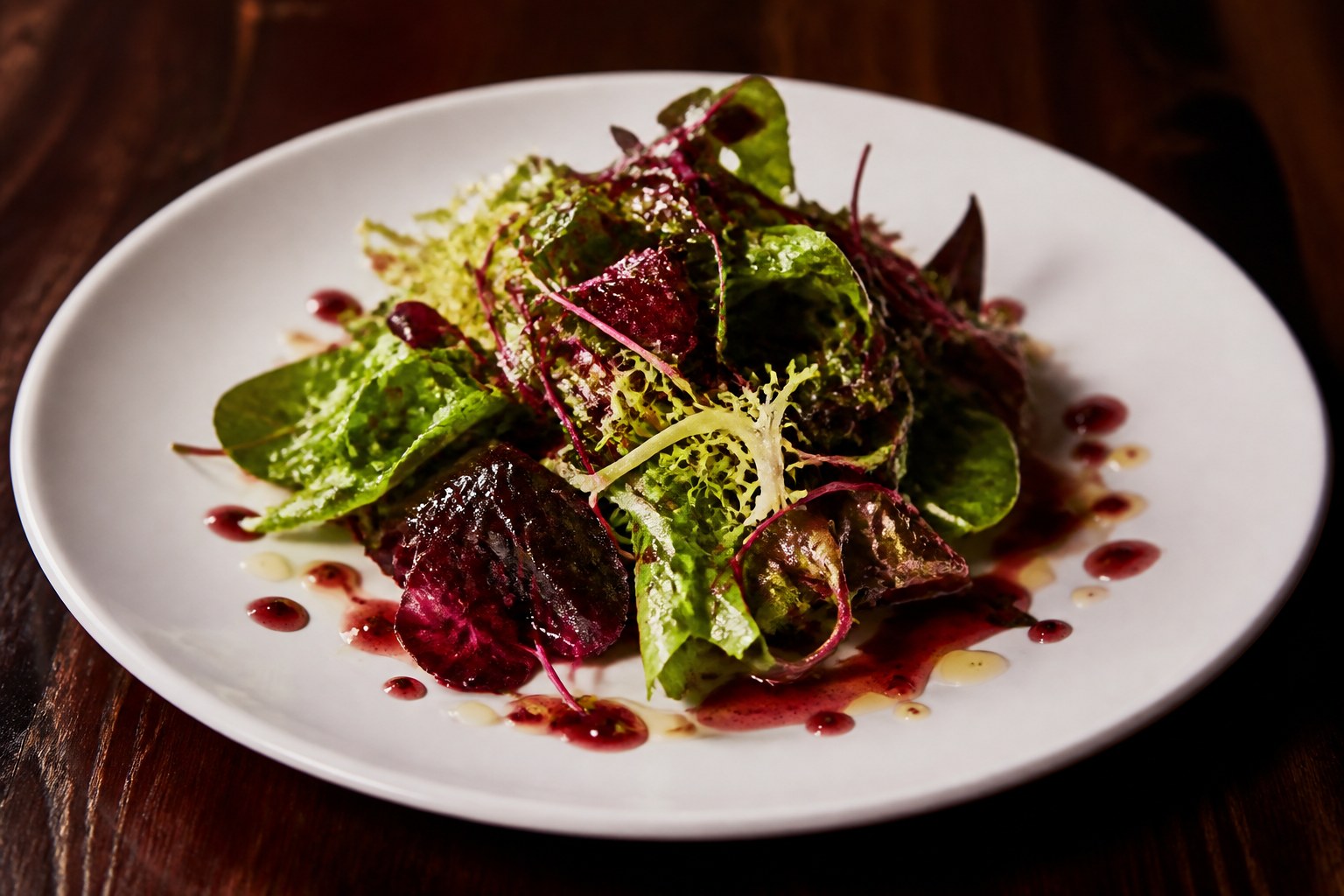 Red wine vinaigrette dressing salad