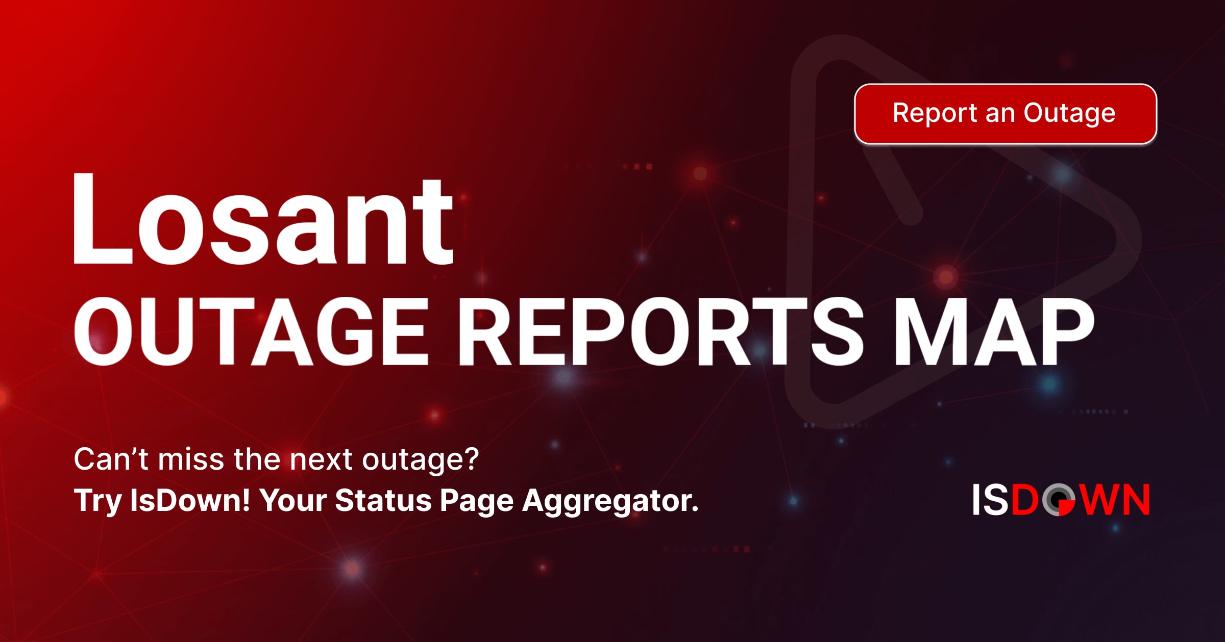 Losant Outage Reports Map