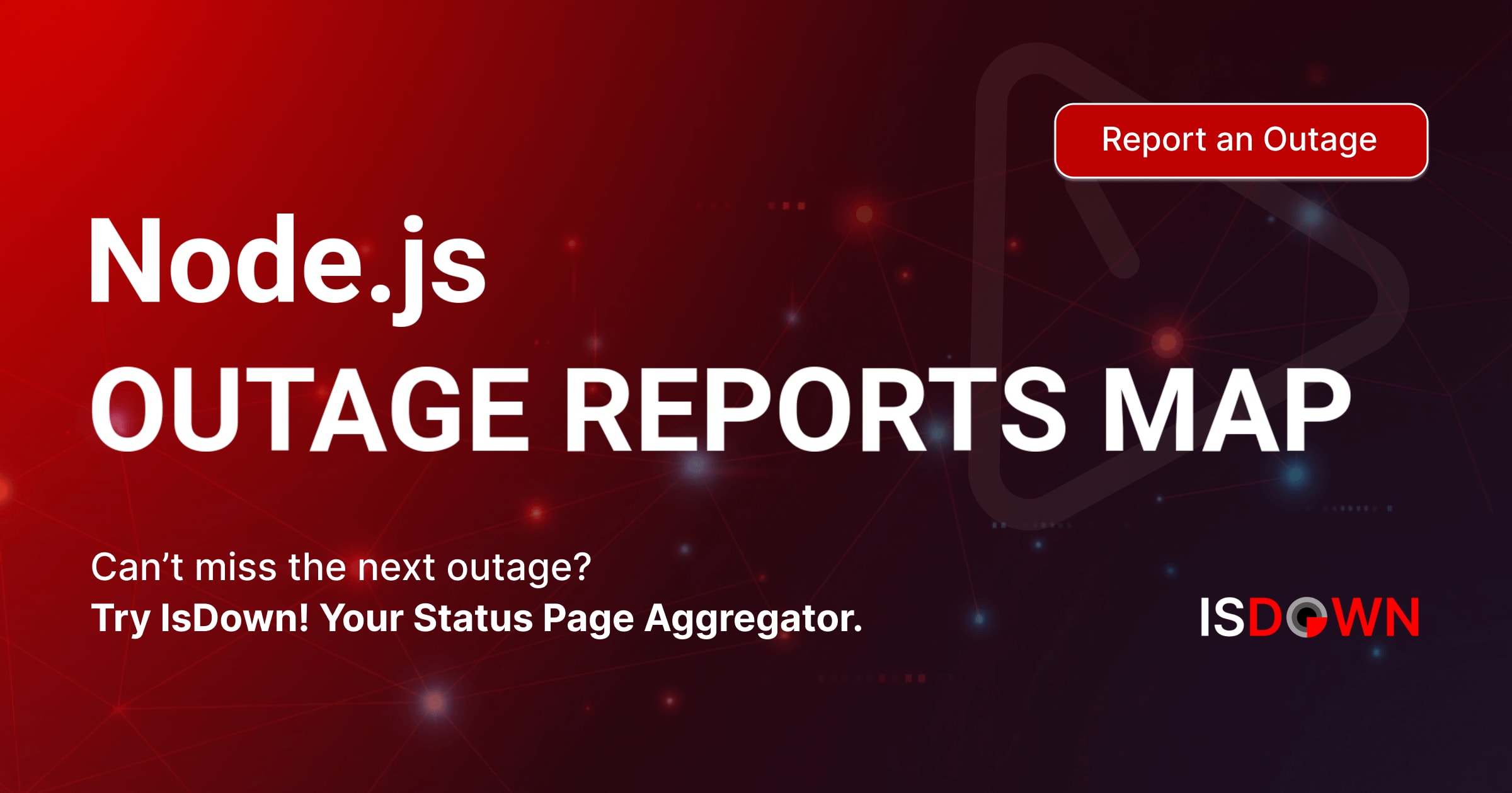 Node.js Outage Reports Map | IsDown