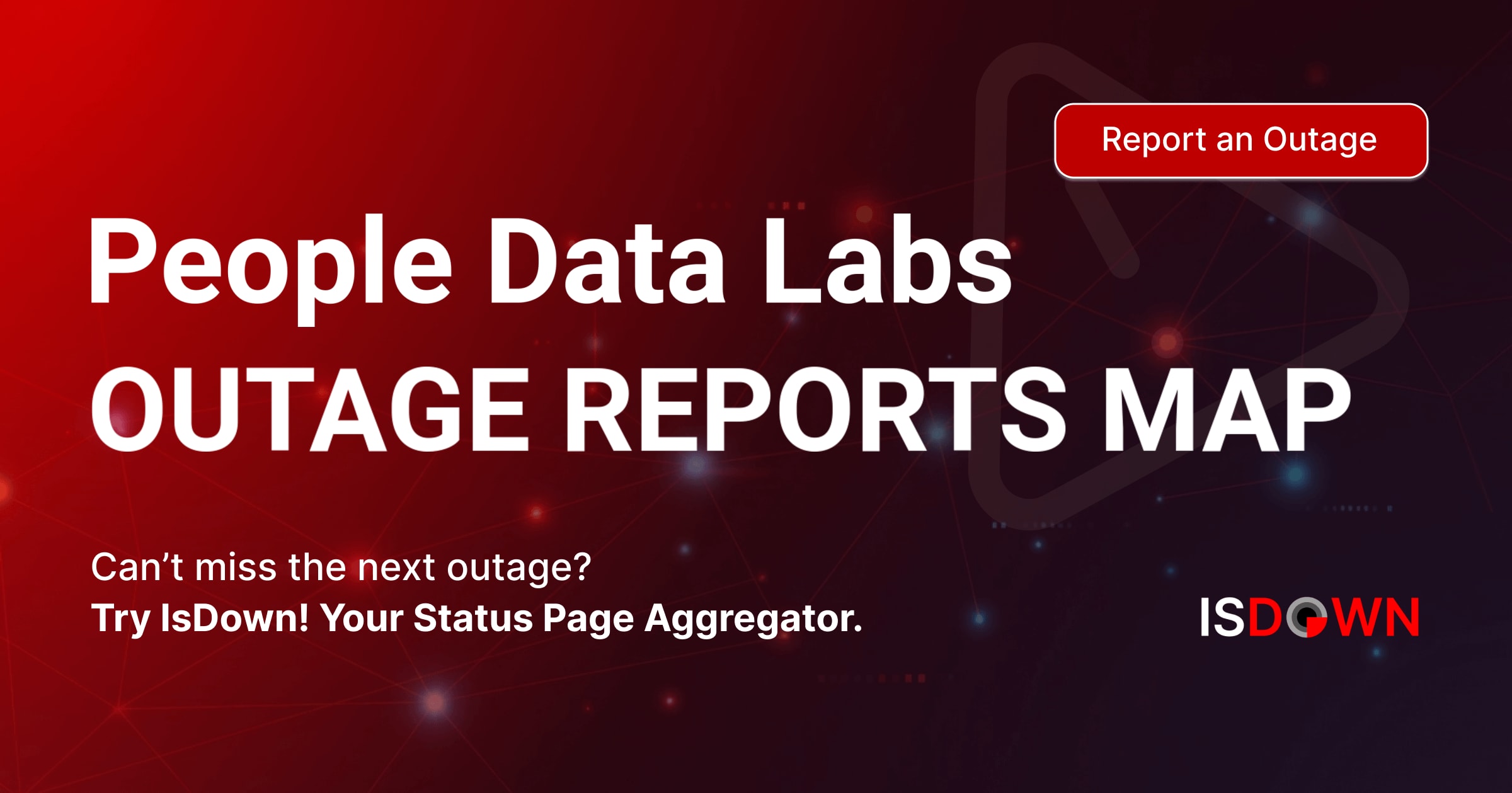 People Data Labs Outage Reports Map | IsDown