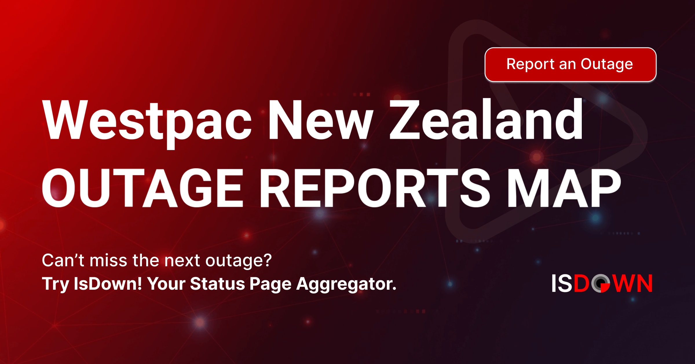 Westpac New Zealand Outage Reports Map | IsDown