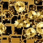 photo of gold cogs and wheels