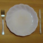 knife fork and empty plate