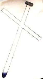 sketch of a cross as a sword by Jacob Awagah