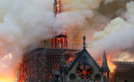 notre dame vcathedral on fire