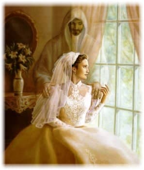 Image of Jesus and Bride - image source unknown