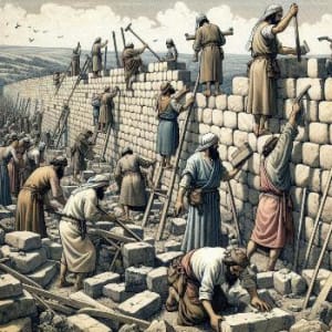 Building a wall - image supplied by Veronika West