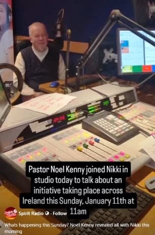 Screen capture of radio interview