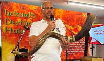 Image supplied by author of shofar blower