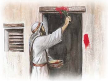 applying blood over door