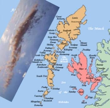 photo and map combined image