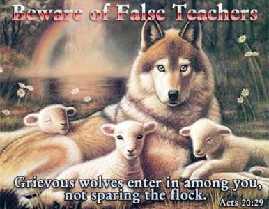 wolf and lambs image