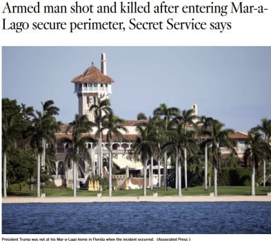 Screen capture of LA Times headline