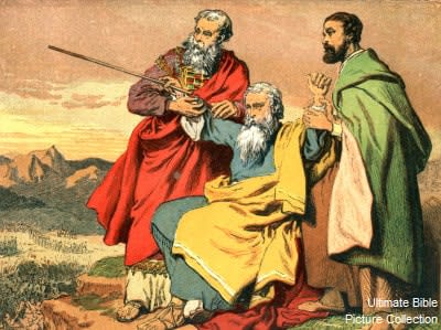 Aaron, Moses and Hur from bibleencyclopedia.com