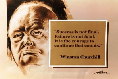 Churchill graphic by artist Gerry Holman