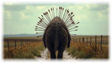 a creature with arrows in its back generated by https://wonderai.app/