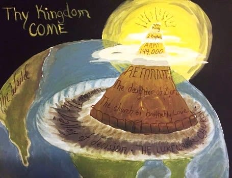 illustration of mount zion and earth by T.Andrew Farley