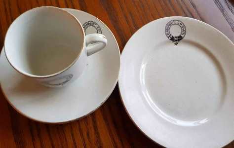 image of crockery from church by author