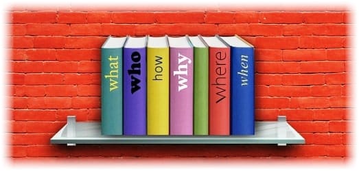 shelf of books image from Pixabay