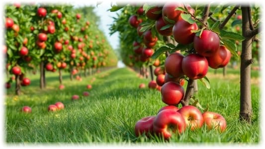 an apple orchard image