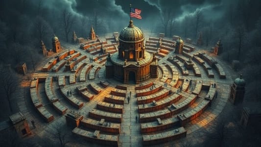 A Labyrinth in America AI illustration