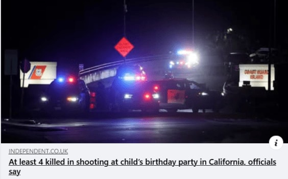 New Headline of 3 killed at California child's party shooting