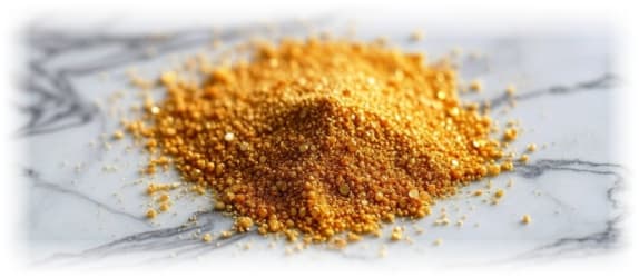 a small pile of gold dust