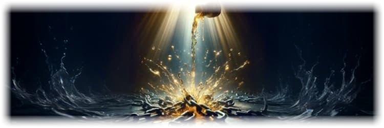 chains and oil image supplied by author - modified by hkp