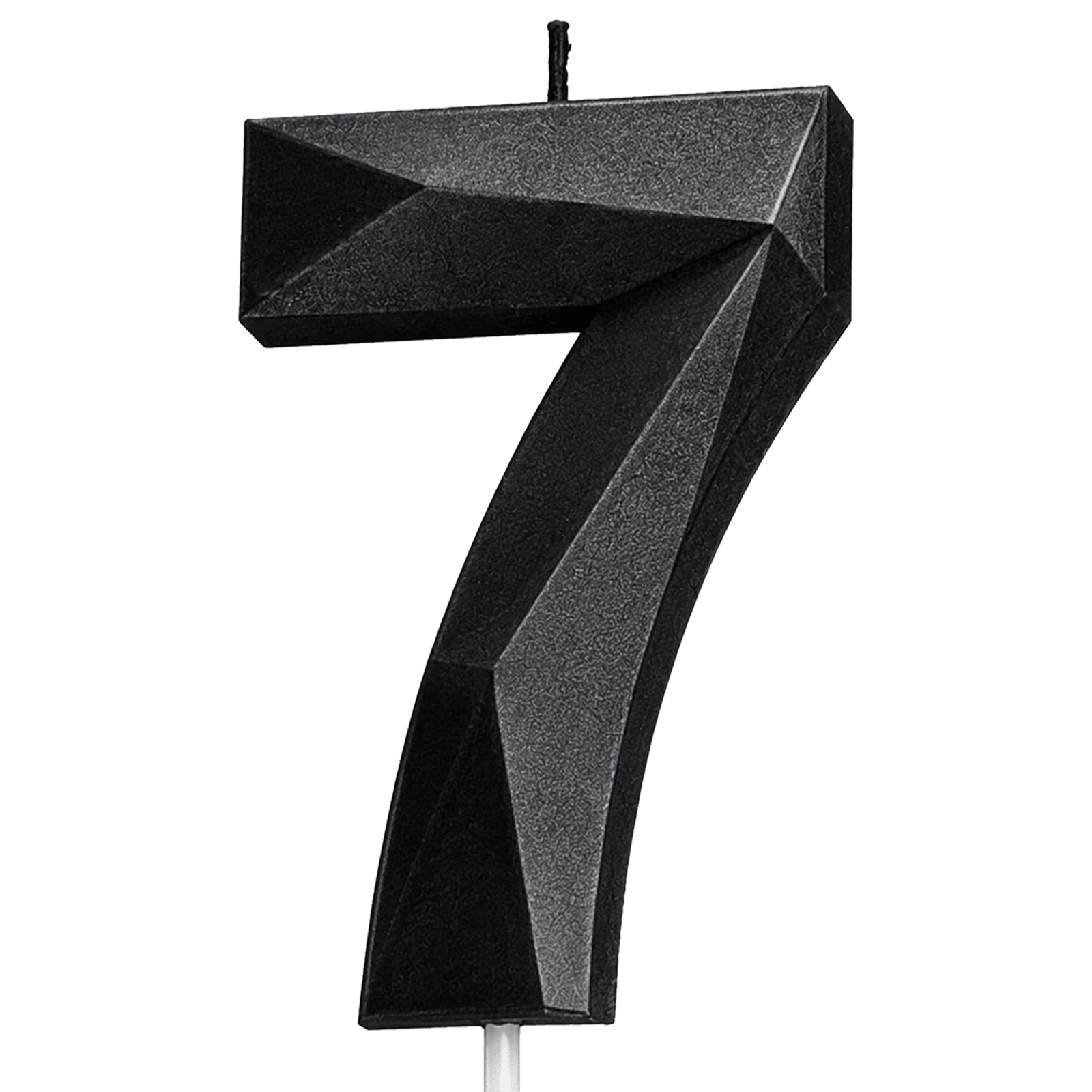Black Number 7 Birthday Candle