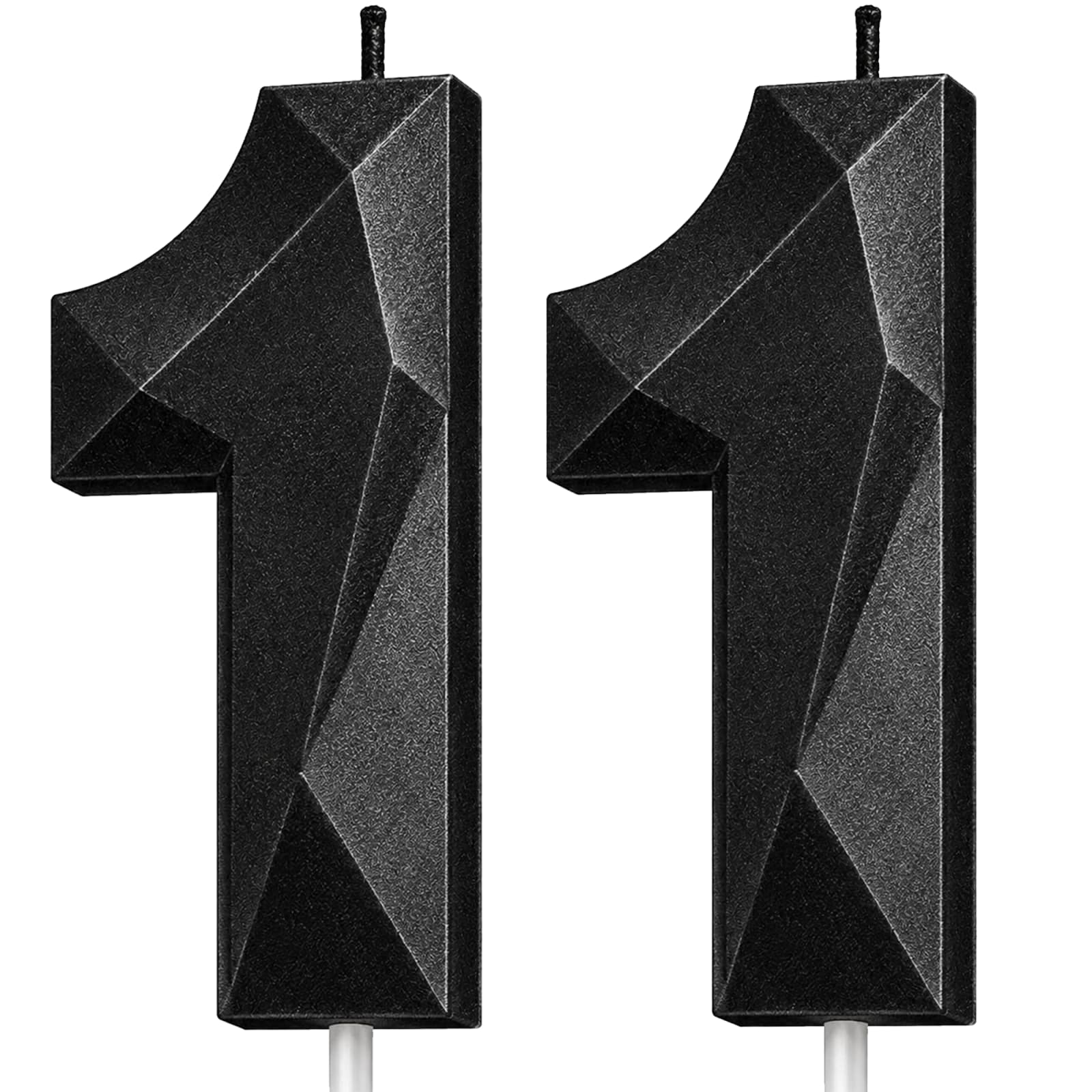 Black Number 11 Birthday Candle
