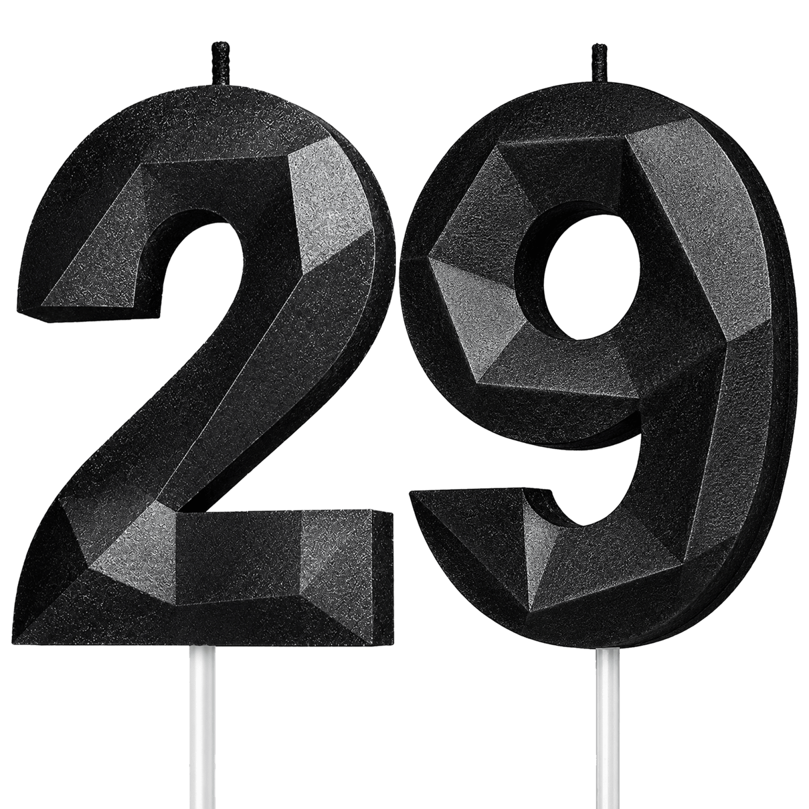 Black Number 29 Birthday Candle