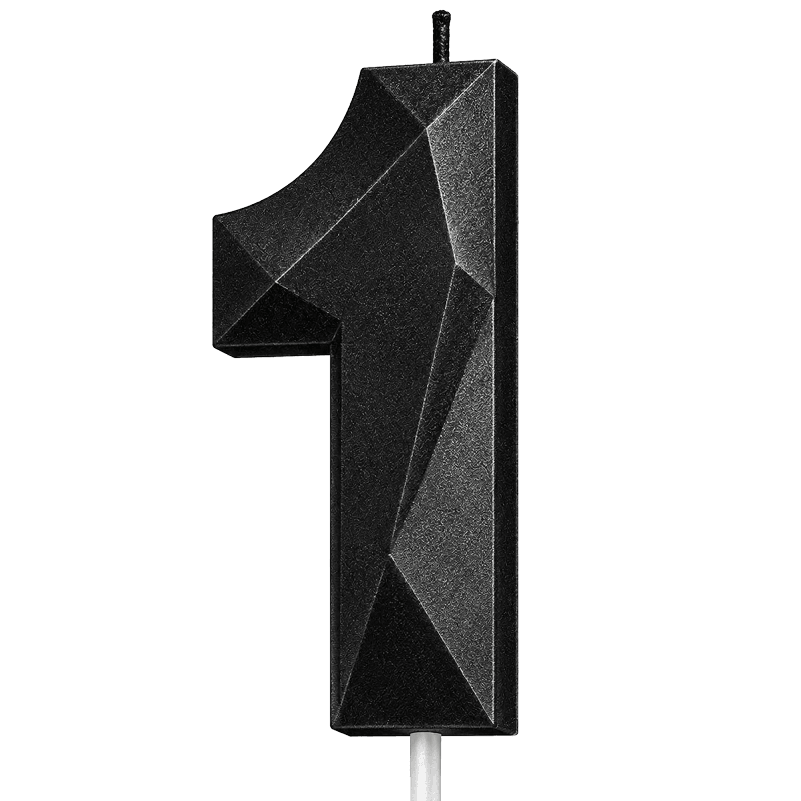 Black Number 1 Birthday Candle