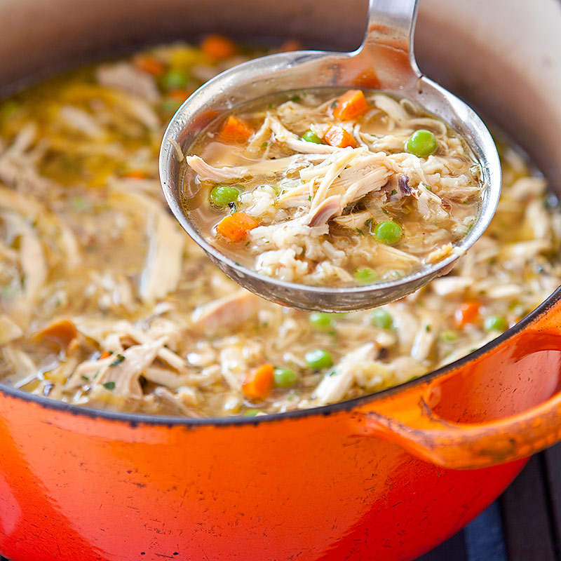 Harvest Chicken and Rice Soup - The Country Cook