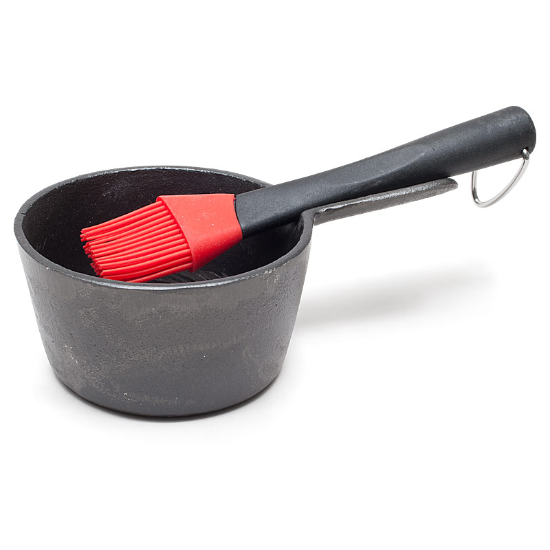 Grilling Basting Pot and Brush Set