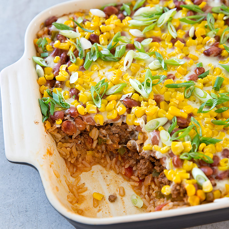 Southwestern Layered Beef Casserole