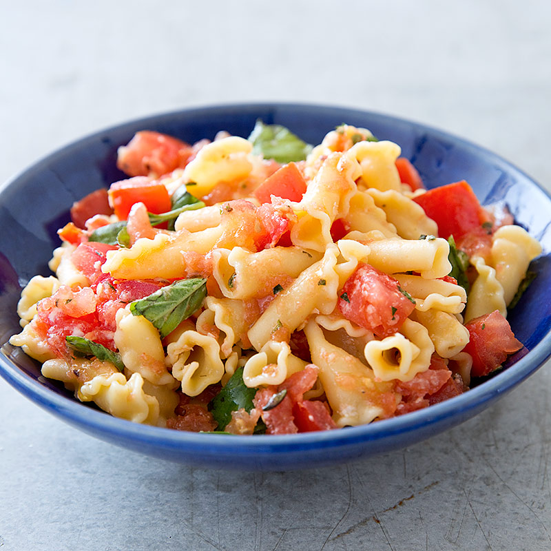 Pasta with Raw Tomato Sauce | America's Test Kitchen Recipe