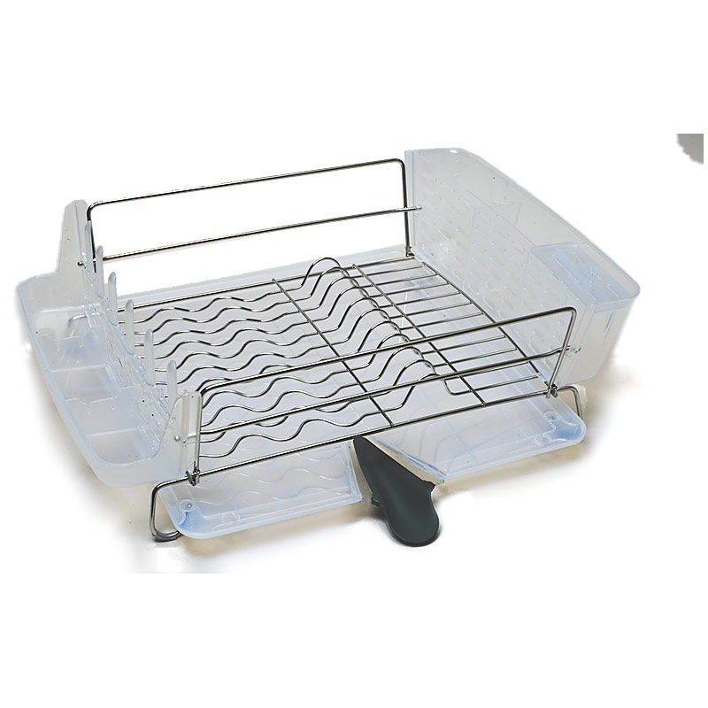 OXO PP/Stainless Steel Large Capacity Dish Rack Gray