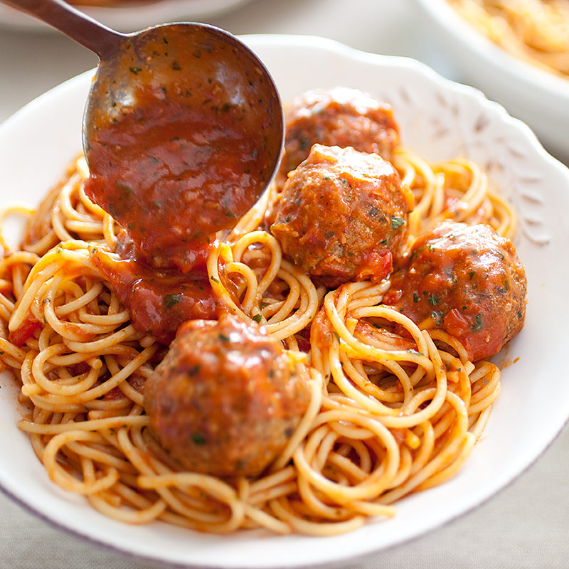 Classic Spaghetti and Meatballs for a Crowd | America's Test Kitchen Recipe