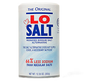 Lo Salt Iodized Reduced Sodium Salt Alternative