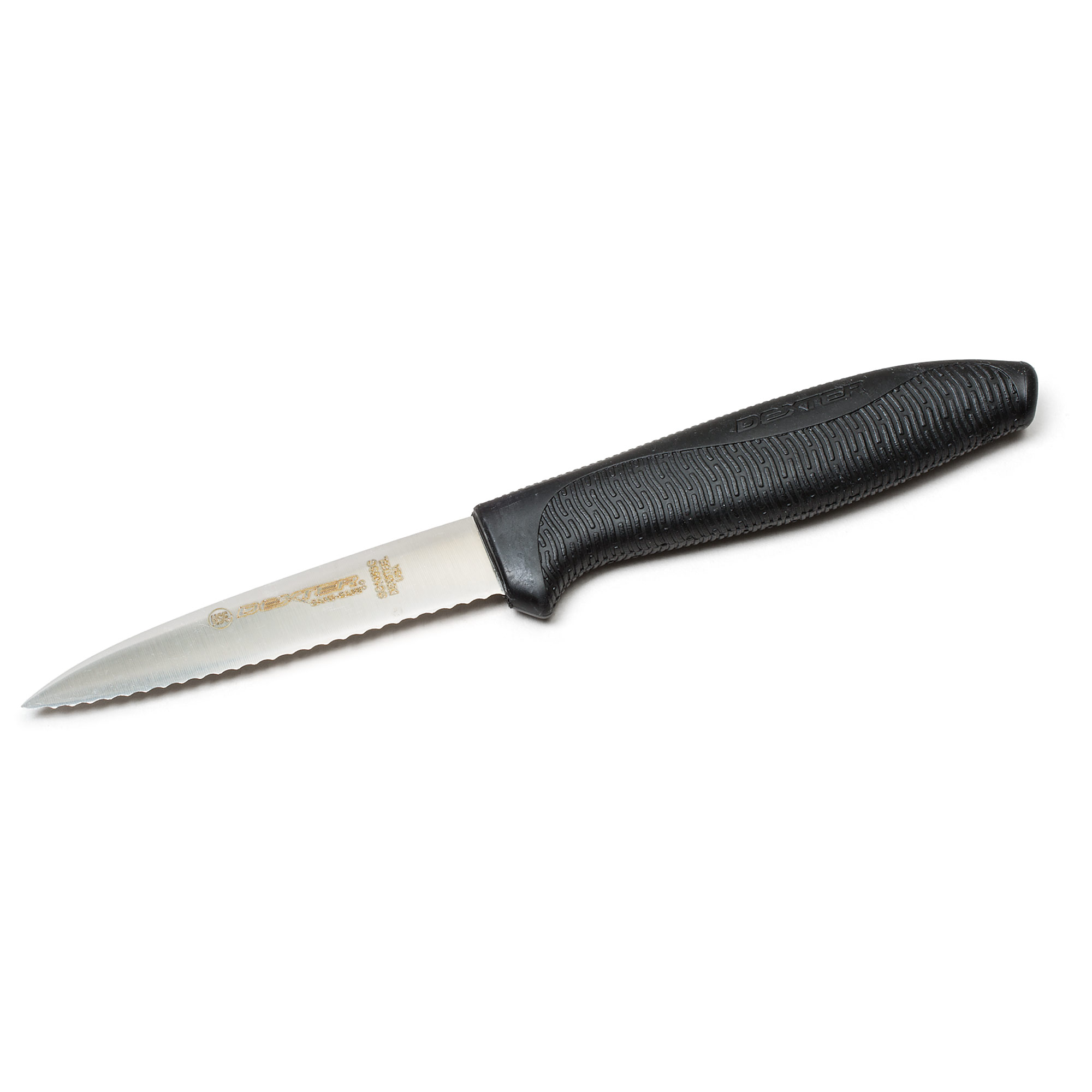 WSL serrated paring knife, 4.5 rounded blue - Whisk