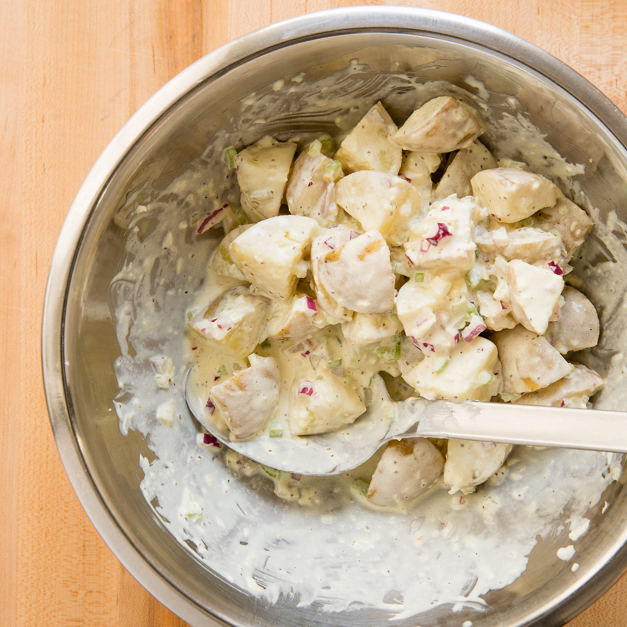 Making potato salad has gotten a whole lot easier. Found on . :  r/DidntKnowIWantedThat